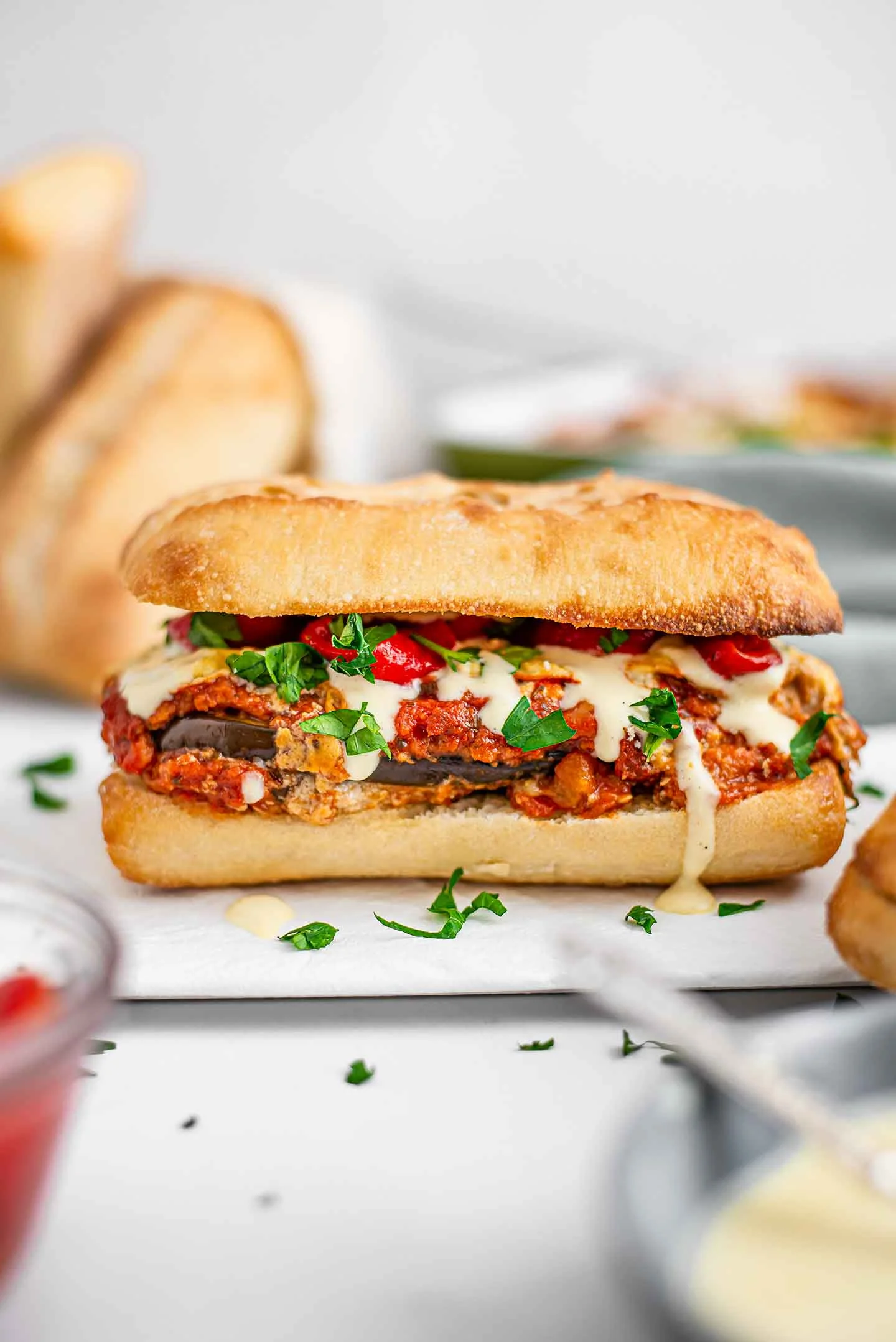 Eggplant Parmesan Hoagie